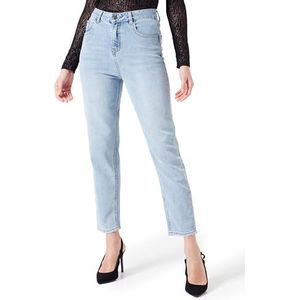 LIBBI Pantalon en jean Mom pour femme, Denim bleu clair., M