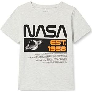 NAME IT Nkmantony Nasa Top Nas T-shirt voor jongens, Lichtgrijs