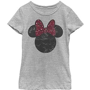 Disney T-shirt met korte mouwen voor meisjes, klassieke snit, grijs gemêleerd, M, grijs.