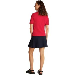 TOMMY HILFIGER Polo piqué 1985 pour femme, rouge, taille XS WW0WW43224, Rouge (rouge primaire), XS