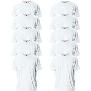 GILDAN Heren T-shirt (2 stuks), Wit (10 stuks)