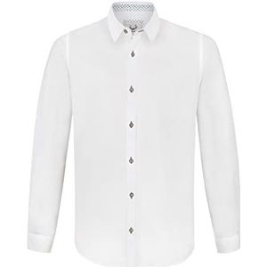 Stockerpoint Peter overhemd heren, Wit/Blauw