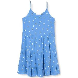 ONLY Onlmaj Life S/L Aop Short Dress Wvn Noos zomerjurk voor dames, Blauw