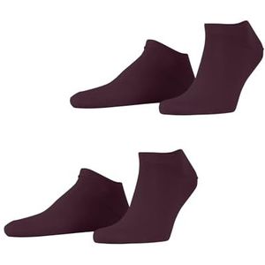 ESPRIT Heren Basic Uni 2-pack ademende sokken biologisch duurzaam katoen lage sokken versterkt duurzaam zachte platte teennaad multipack pak van 2 paar, Rood (Shadow Red 8138)