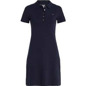 Tommy Hilfiger 1985 Slim Pique Polo Dress Ss Ww0ww42048 Polojurk voor dames, Desert Sky