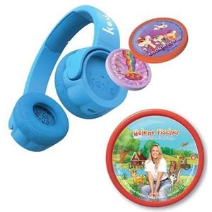Kekz Helene Fischer Premium starterset: blauwe koekjeshelm met Helene Fischer, de mooiste kinderliedjes, audiospel Cookie Crew en Wunderkekz (kinderhelm, hoofdtelefoon