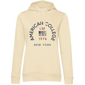 AMERICAN COLLEGE USA Sweatshirt met capuchon voor dames, Beige