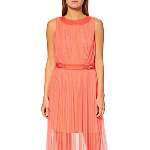 Armani Exchange Mouwloze jurk voor dames, tule en riem, speciale gelegenheid, Oranje