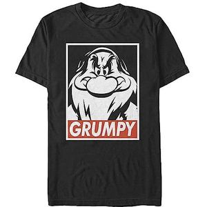Disney Snow White-Grumps T-shirt met korte mouwen voor heren, zwart, 4XL, zwart.