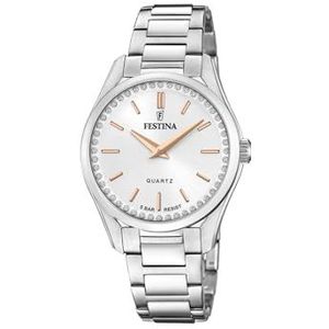 Festina dameshorloge staal oxiden, zilver., Modern