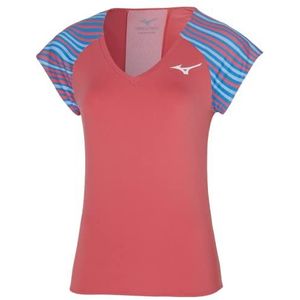 Mizuno Bedrukt T-shirt voor dames, roze (tea), XL, roze (Tea)