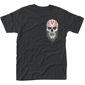 Plastichead Vikings Skull TSFB T-shirt voor heren, zwart (Black), S, Zwart