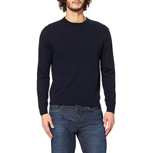 Hackett London Silk Cash Crew wollen trui voor heren, blauw (Midnight 582)