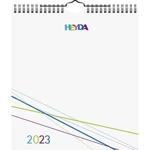Heyda Knutselkalender 2023 21,5 x 24 cm, deksel: wit, maandbladen: wit