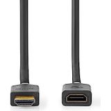 NEDIS High Speed HDMI-kabel met ethernet | HDMI™-connector | HDMI™ bus | 4K @60Hz | ARC | 18 Gbps | 1,00 m | rond