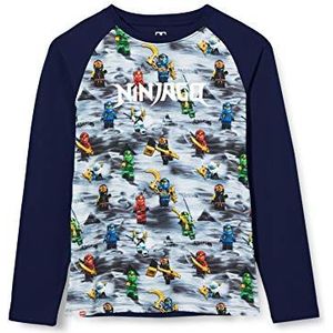 LEGO Mwa NINJAGO Jongens Lange Mouw Shirt Dark Navy (590), 104, donkerblauw (590)