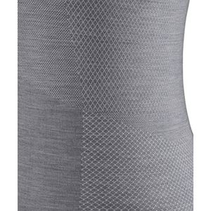 FALKE Wool Tech Light functioneel damesshirt met korte mouwen, scheerwol, zwart, blauw, ademend ondergoed voor warme sport, sneldrogend, voor gemiddelde tot koude temperaturen, 1 stuk, Grijs gemêleerd 3757