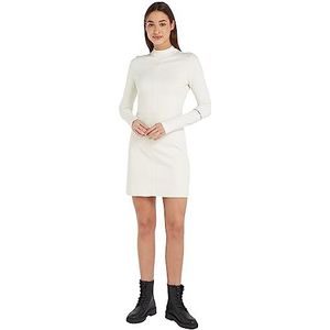 Calvin Klein Jeans Milano A-lijn jurk met coating getailleerde en uitlopende jurken voor dames, Wit