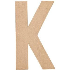 Creativ 100263 letter K papier-maché, 20,5 cm, beige