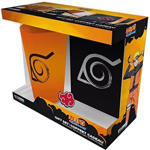 ABYstyle - Naruto Shippuden set glas XXL + speld + notitieboek Konoha