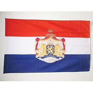 AZ FLAG Nederlandse vlag met wapens 90 x 60 cm – Nederlandse vlag met wapen 60 x 90 cm schede voor vlaggenstok