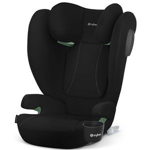 CYBEX Silver Solution B4 i-Fix autostoel met bekerhouder voor kinderen van ca. 3 tot 12 jaar (100-150 cm/15-50 kg), voor auto's met en zonder ISOFIX, Volcano Black (zwart)