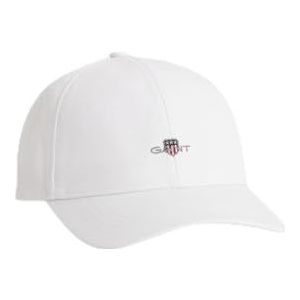 GANT High Shield Cotton Twill Cap Unisex Baseball Cap, Wit, Eén maat