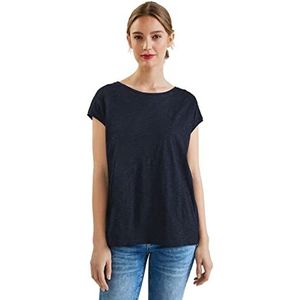 Street One Dames T-shirt met korte mouwen, donkerblauw, 36, Donkerblauw