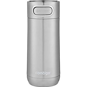 Contigo Pinnacle Autoseal geïsoleerde mok, geïsoleerde koffiethermos, roestvrijstalen mok, geïsoleerde fles, koffiekop met gemakkelijk te reinigen BPA-vrij deksel; roestvrij staal, 360 ml