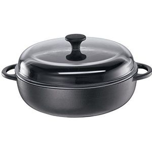 Kuchenprofi Provence - Braadpan met glasdeksel - 24cm - zwart