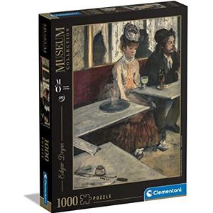 Clementoni 39761 Museum Collection-Degas, in een café, puzzel 1000 stukjes voor volwassenen en kinderen, 10 jaar, behendigheidsspel voor het hele gezin