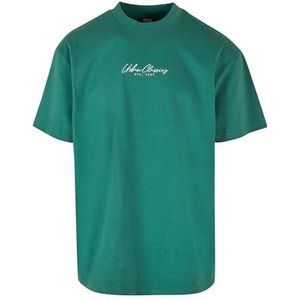Urban Classics T-shirt surdimensionné à broderie mi-haute pour homme, vert feuille, XL
