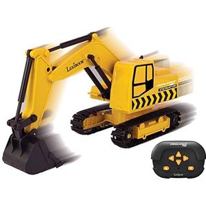 Lexibook, Crosslander® Pro RC Excavator, op afstand bestuurbare tractopel, automatische schep, speelmat, zandvormen, 2 vrachtwagens en een kartonnen brug inbegrepen, oplaadbaar, RCP30