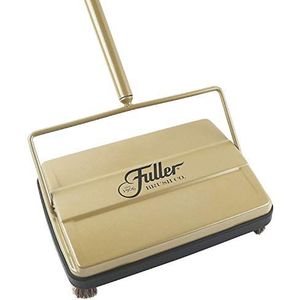 Fuller Brush Elektrostatische bezem voor tapijt en vloer met extra rubberen rotor, 22,9 cm, rijk goud