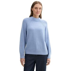 TOM TAILOR 1042957 Damestrui, 36334 - rustige blauwe geribbelde structuur
