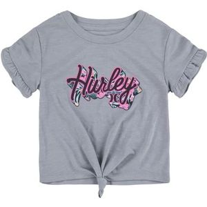 Hurley Hrlg Bike Short Set + T-shirt voor meisjes, zwart/grafietblauw