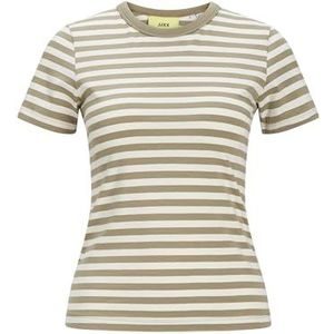 JJXX T-shirt Jxgigi Str Ss Stripe Tee Jrs Sn 12249830 Aloe Stripes seedpearl Dames