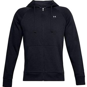 Under Armour Rival Fleece Fz Hoodie, ademend sweatjack voor mannen, comfortabel gebreid vest met nauwsluitende pasvorm