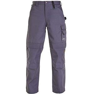 Hydrowear 042850K Rhodos Canvas broek met kniezakken, grijs.