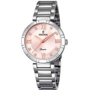 Festina Quartz horloge met armband van roestvrij staal F16936/C, roze, armband, Roze, Armband