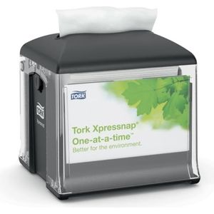 Tork Xpressnap Snack Tafeldispenser voor verwarde servetten, N10-systeem / klein formaat, zwart, 272808