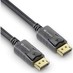 Sonero [Nieuw] 1 m DisplayPort kabel 1.2, DisplayPort naar DisplayPort, 4K 60Hz, 2K 144Hz, zwart