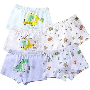 CM-Kid Mutande Intimo boxershorts voor baby's en jongens, dinosauro bianco, 6-7 jaar, dinosauro bianco