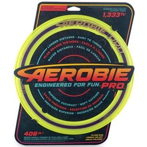 Aerobie Pro Flying werpring Ø 33 cm geel voor volwassenen en kinderen vanaf 12 jaar