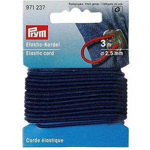 Prym 971237 elastische band, 2,5 mm, 3 m, marineblauw 60% ED 40% PE Ø
