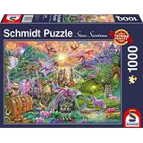 Schmidt Spiele 58966 Het land van de betoverde draken, puzzel 1000 stukjes