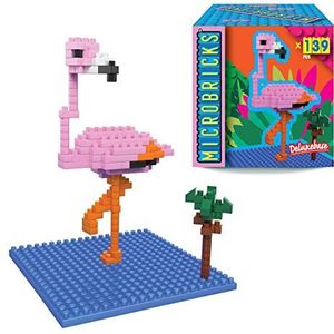 Microbricks - Giraffe van Deluxebase. Mini puzzel van baksteen met safarithema. 3D-puzzel voor kinderen, eenvoudig te monteren met dierenthema