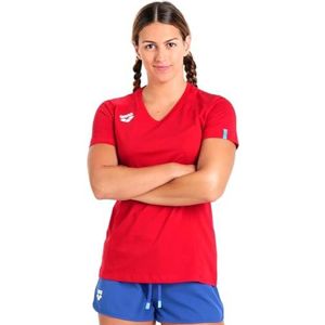 ARENA T-shirt pour femme Team Panel, rouge, M