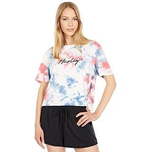 Hurley W Cropped Crew Tee America T-shirt voor dames, Staal #1