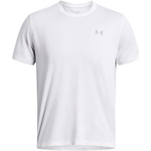 Under Armour Streaker 2.0 T-shirt met korte mouwen voor heren, Wit / Reflecterend